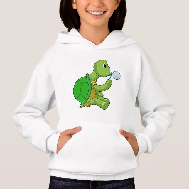Turtle with Soap bubbles Hoodie (Front)