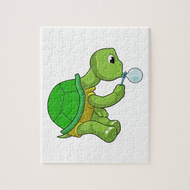 Turtle with Soap bubbles Jigsaw Puzzle (Vertical)