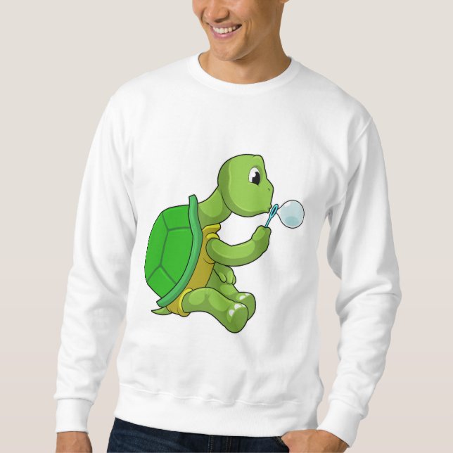 Turtle with Soap bubbles Sweatshirt (Front)