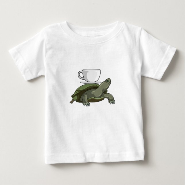 Turtle with Teacup Baby T-Shirt (Front)
