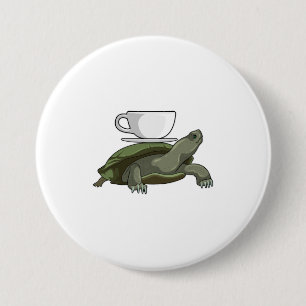 Turtle with Teacup Button
