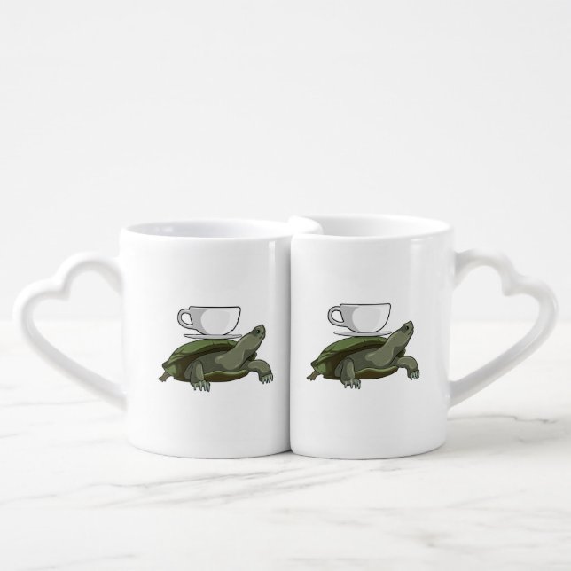 Turtle with Teacup Coffee Mug Set (Front Nesting)