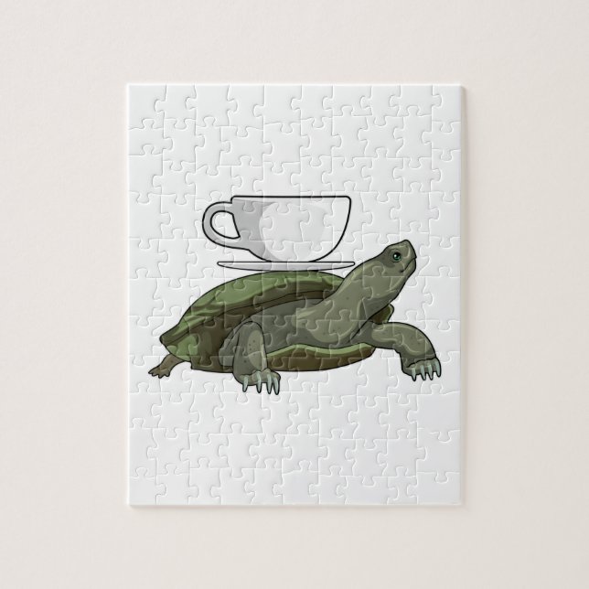 Turtle with Teacup Jigsaw Puzzle (Vertical)