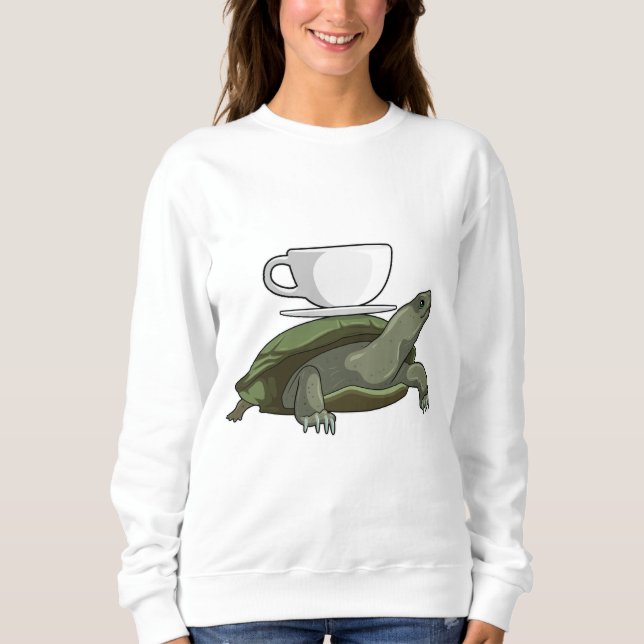 Turtle with Teacup Sweatshirt (Front)