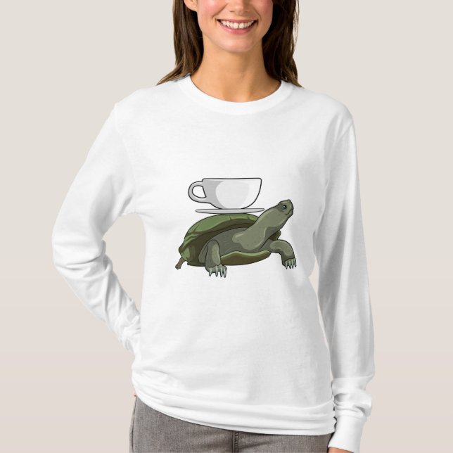 Turtle with Teacup T-Shirt (Front)
