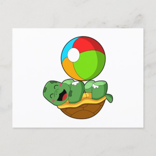 Turtle with Water polo Postcard