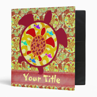 Turtle Within Turtle Customizable 1" Art Binder