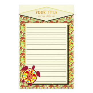 Turtle Within Turtle Lined Stationery