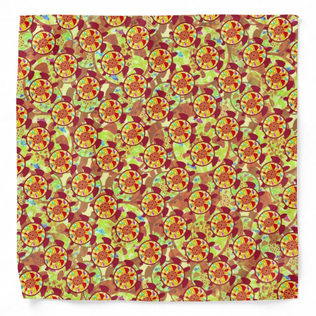 Turtle Within Turtle Pattern Bandana (Front)