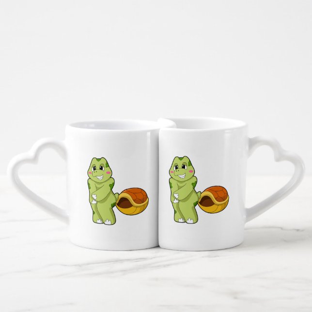 Turtle without Shell Shy.PNG Coffee Mug Set (Front Nesting)