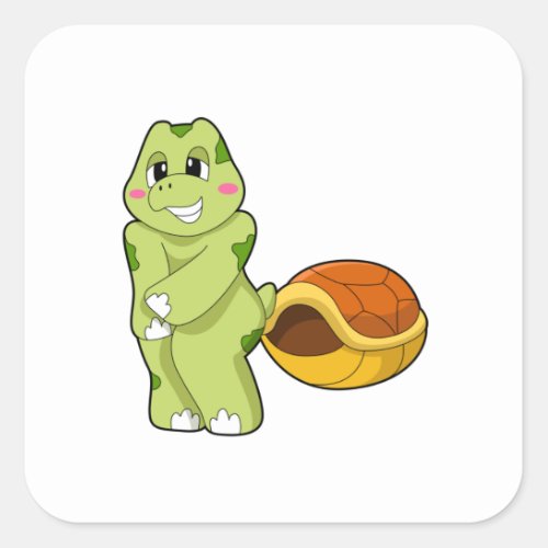 Turtle without Shell ShyPNG Square Sticker