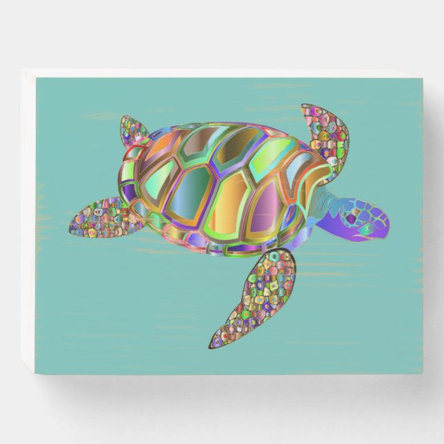 Turtle Wood Box Sign (Front Horizontal)