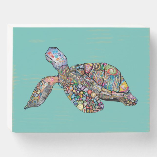 Turtle Wood Box Sign (Front Horizontal)