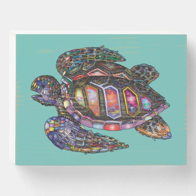 Turtle Wood Box Sign (Front Horizontal)