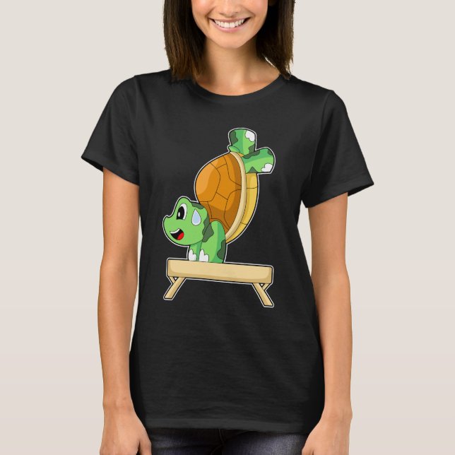 Turtle Workout Gymnastics Fitness T-Shirt (Front)