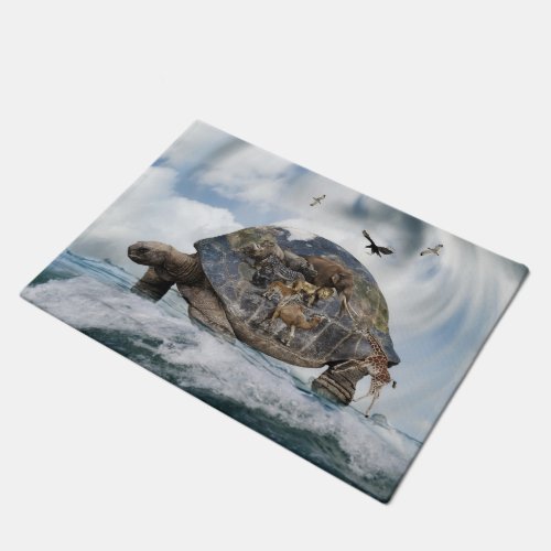 Turtle World Animals Doormat