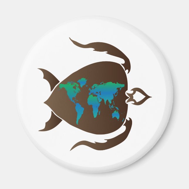 Turtle-world Magnet (Front)
