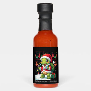 Turtle Xmas Lights Ugly Santa Turtle Christmas Tan Hot Sauces