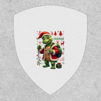 Turtle Xmas Lights Ugly Santa Turtle Christmas Tan Patch