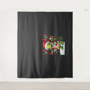 Turtle Xmas Lights Ugly Santa Turtle Christmas Tan Tapestry