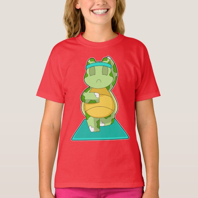 Turtle Yoga Fitness Meditation T-Shirt (Front)