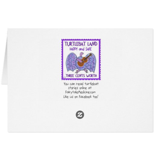 Turtlebats In Love card (Back Horizontal)