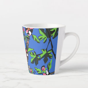 Turtledoves with Apple Blossoms Latte Mug