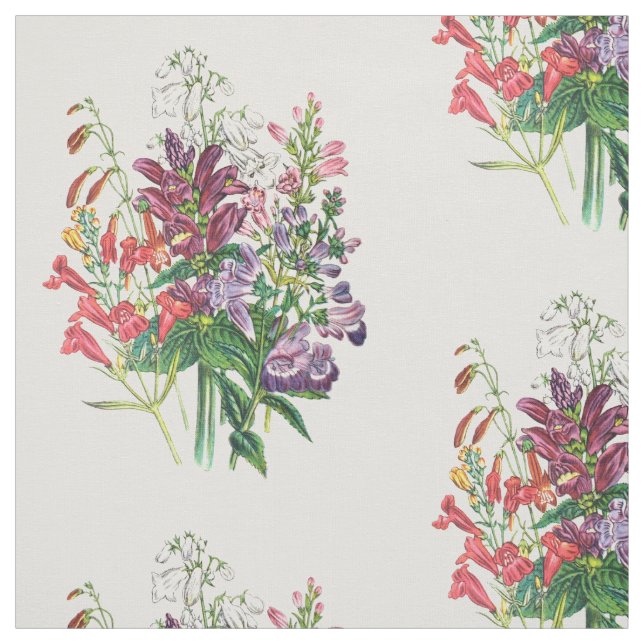 Turtleheads and Beardtongues Fabric (Swatch)