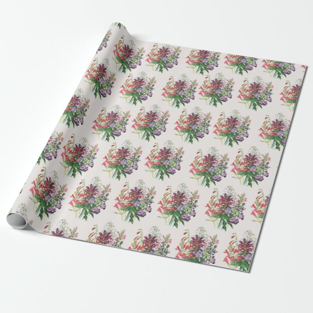 Turtleheads and Beardtongues Wrapping Paper (Unrolled)