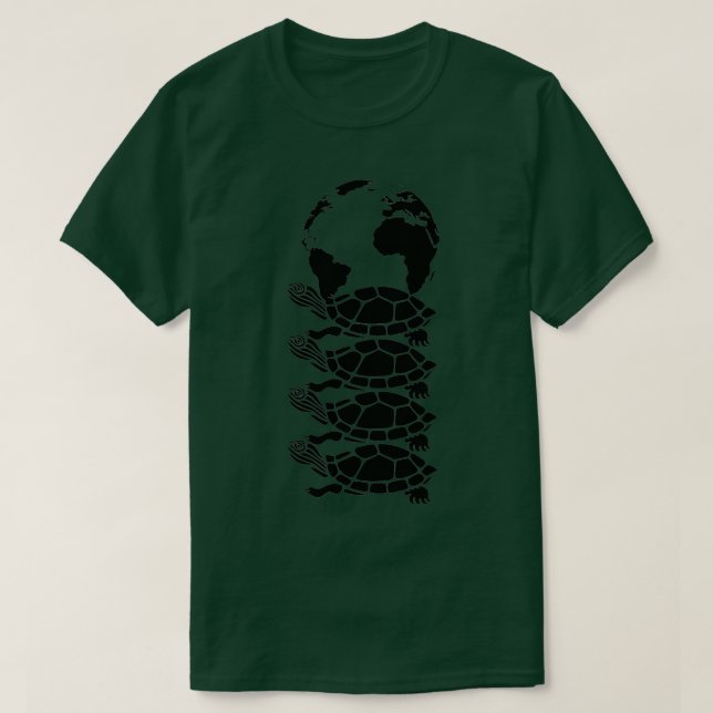 Turtles All the Way Down 2 T-Shirt (Design Front)