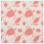 Turtles and Fish Coral Reef Underwater Pattern Fabric