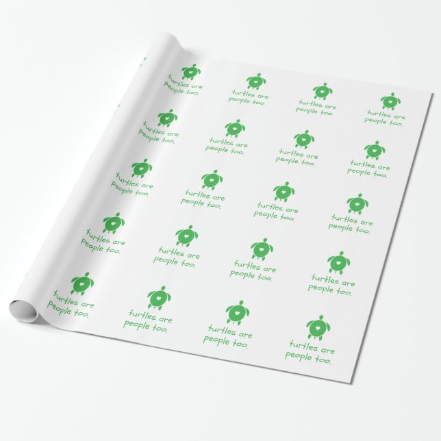 Turtles Are People Too wrapping paper (Unrolled)