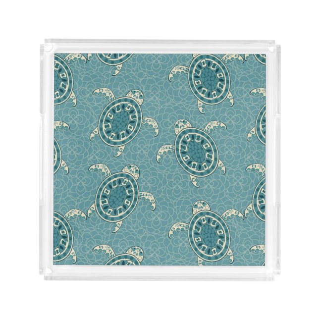 turtles background acrylic tray (Front)