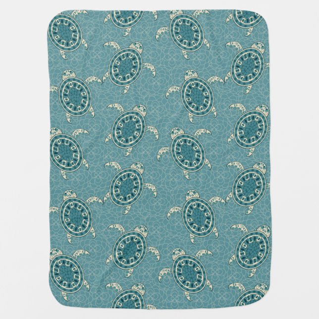 turtles background baby blanket (Front)