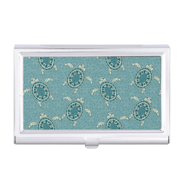turtles background business card holder (Front)