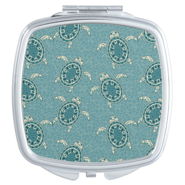 turtles background compact mirror (Front)