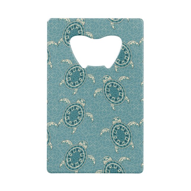 turtles background credit card bottle opener (Front)