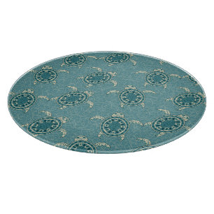 turtles background cutting board