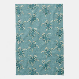 turtles background kitchen towel
