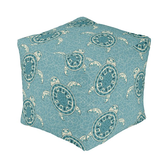 turtles background pouf (Angled Front)