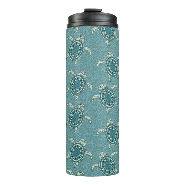 turtles background thermal tumbler (Front)