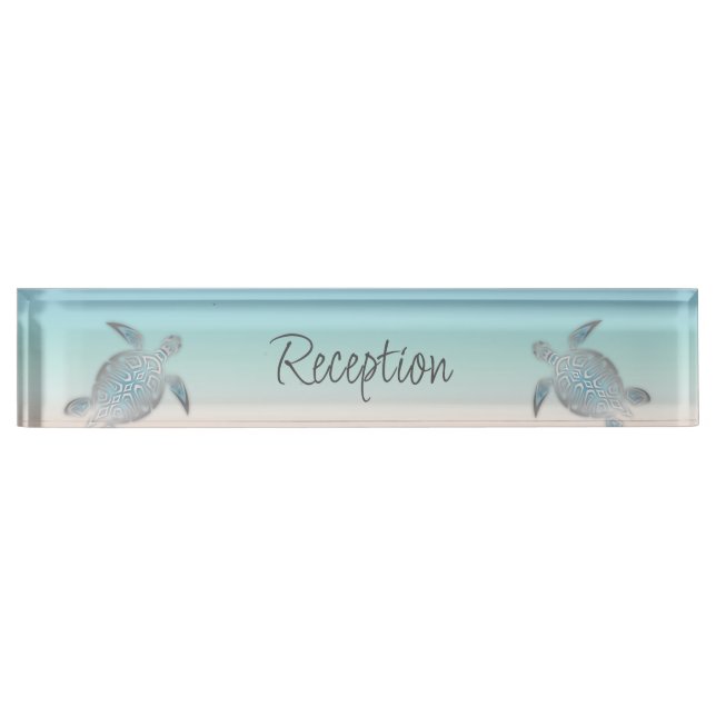 Turtles Beach Hotel Desk Name Plate (Front)
