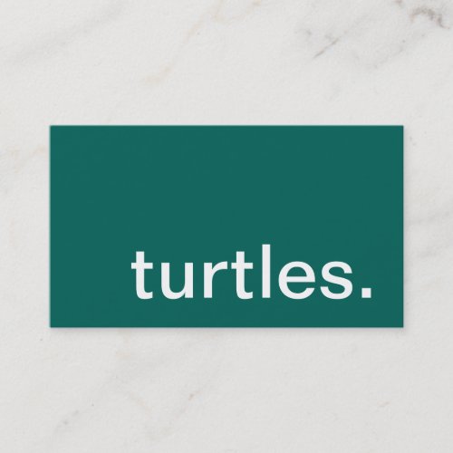 turtles business card