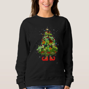 Turtles Christmas Tree Lights Santa Hat Sweatshirt