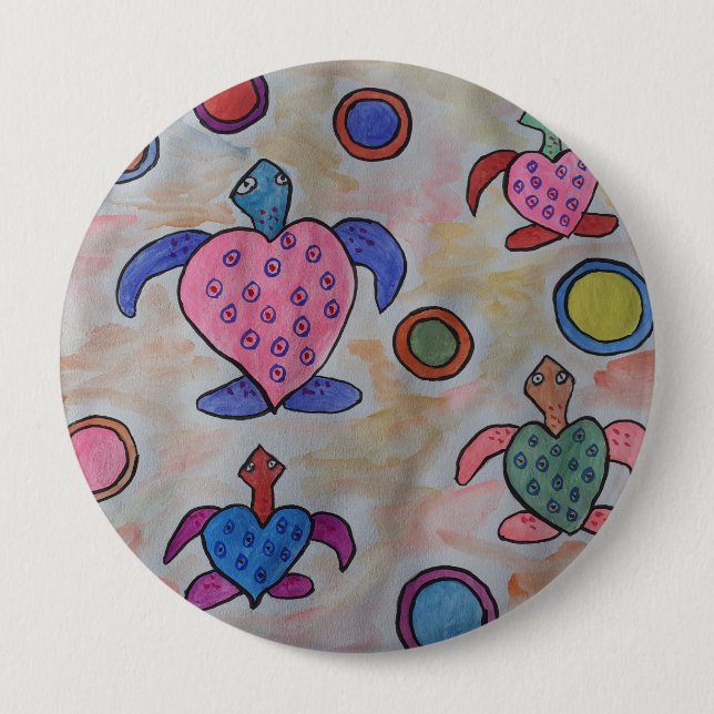 Turtles & Circles Badge Button (Front)