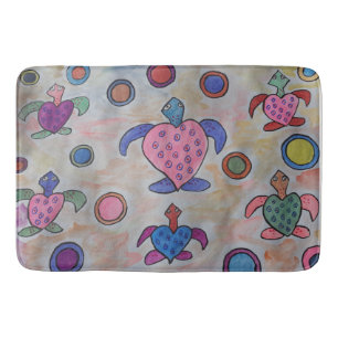 Turtles & Circles Bath Mat