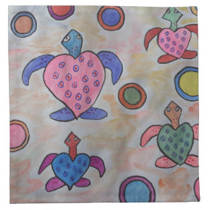 Turtles & Circles Cloth Napkin