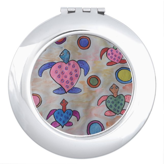 Turtles & Circles Compact Mirror (Front)
