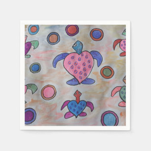 Turtles & Circles Paper Napkins