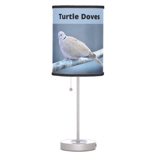 Turtles Doves Peace and Love Birds Table Lamp